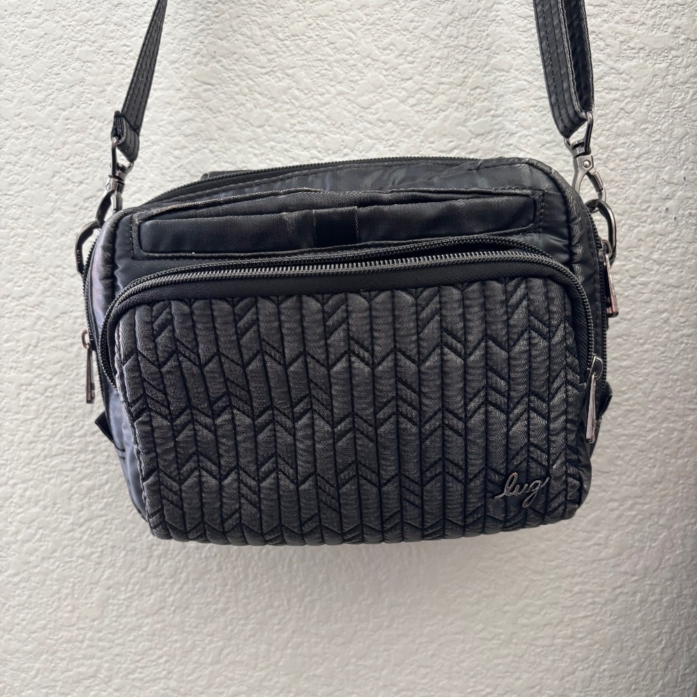 Crossbody Black Quilted Mini Lug Purse